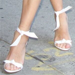 Alexandre Birman multicolour snake print white heels